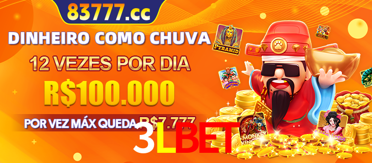 Banner do programa de recompensas Recomende para amigos do 3LBET, detalhando os bônus por convidar amigos, com prêmios que chegam a R$288.888.