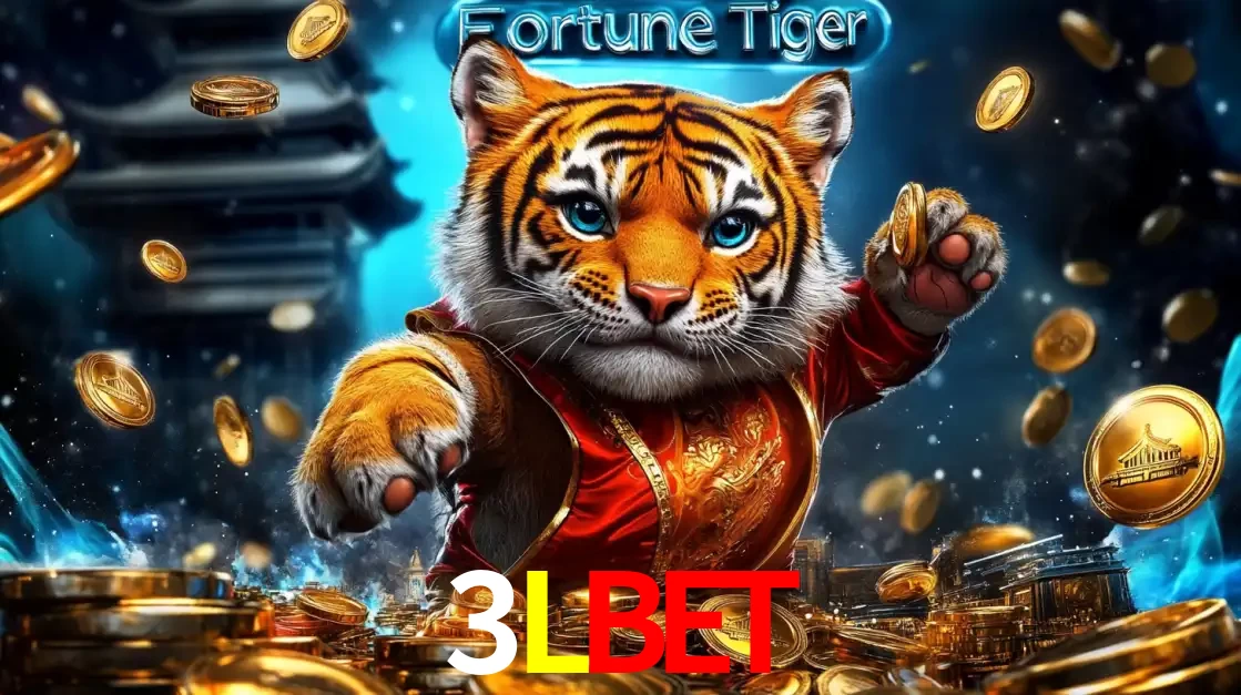 Imagem promocional do jogo de slot Fortune Tiger, com um tigre majestoso em traje tradicional cercado por uma fortuna em moedas de ouro, disponível agora no cassino 3LBET.